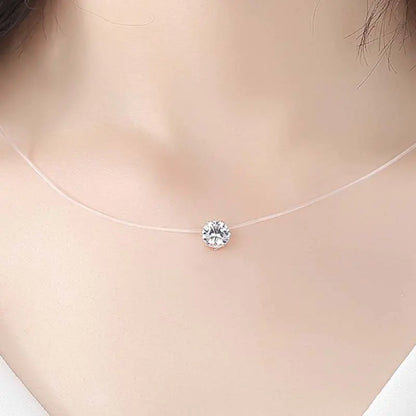 Minimalist Korean Style Zirconia Pendant Necklace