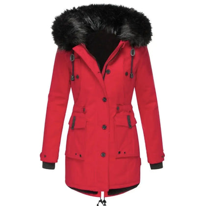 Fleece-Lined Cotton Puffer Coat