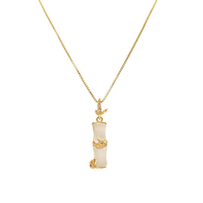 Korean Style Bamboo Pendant Necklace for Women